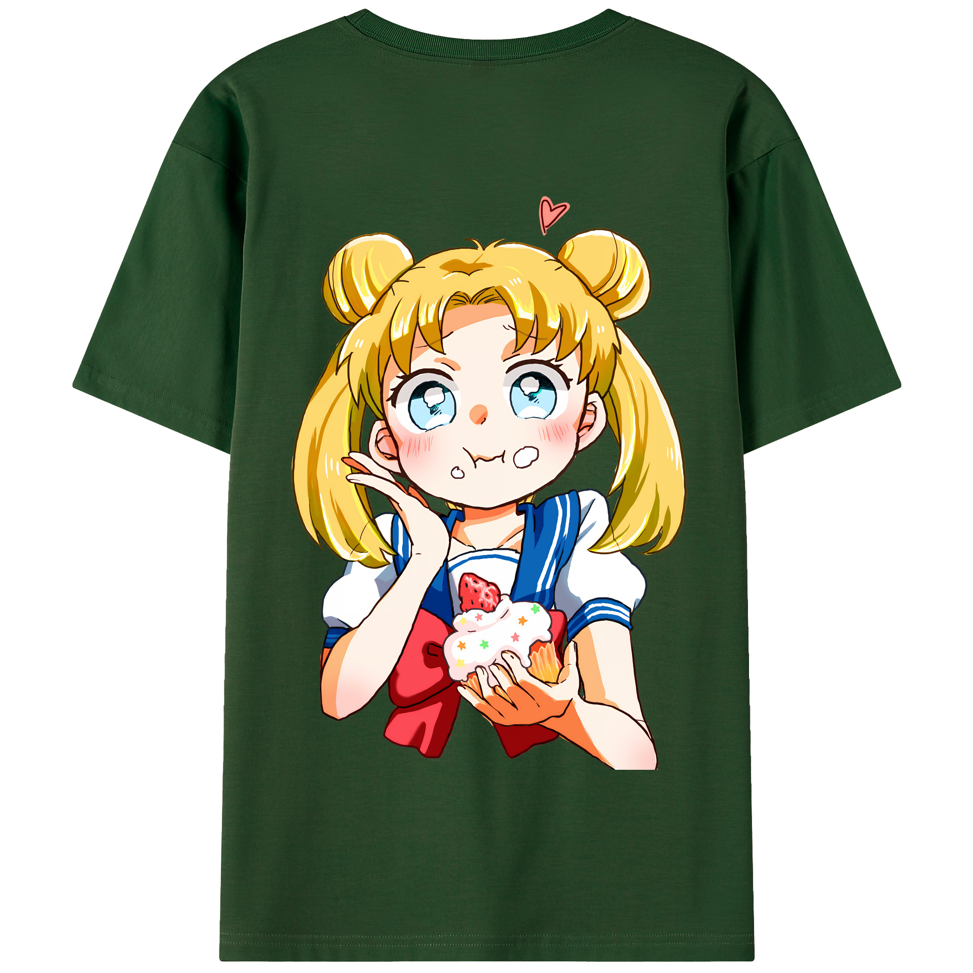（画像用） 美少女戦士セーラームーン 愛野 美奈子 あいの みなこ Sailor Moon Aino Minako 綿100％半袖Tシャツ（背面プリント）